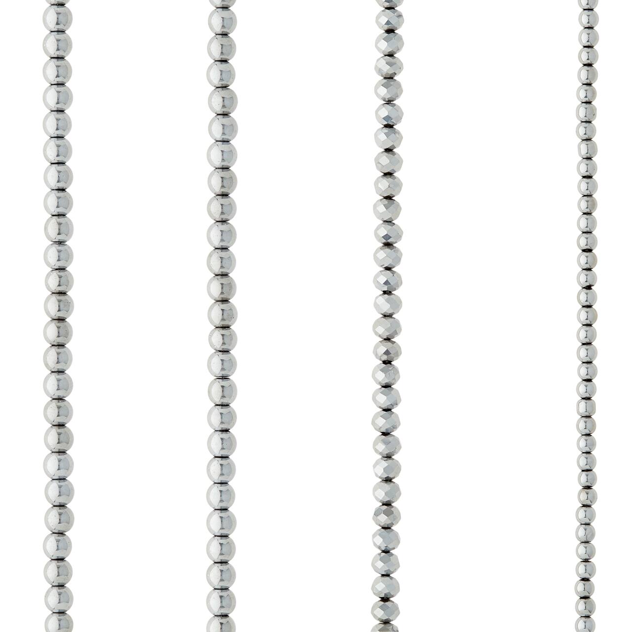 12 Packs: 4 ct. (48 total) Silver Glass Mixed Beads by Bead Landing™